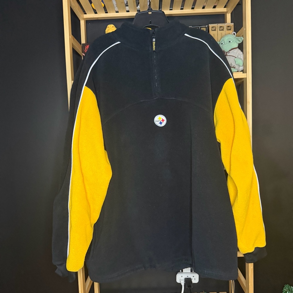 NFL Pittsburgh Steelers Quarter Zip Fleece Size XL